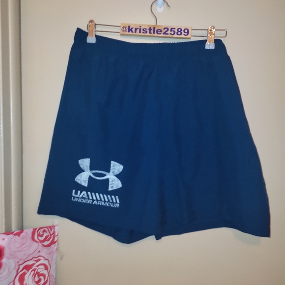 Under Armour Other - Under armour NWT men's blue stretch loose fit graphic woven shorts size XLarge